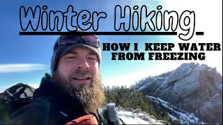 How I carry water when WINTER HIKING / EASY access / Keep your water from freezing!