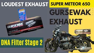 SUPER METEOR 650 with Loudest Exhaust & DNA STAGE 2 Filter | #royalenfield #supermeteor650 #youtube