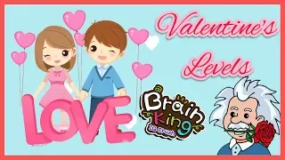 Brain King IQ Crush Valentines Event Level 1 2 3 4 5 Walkthrough Solution