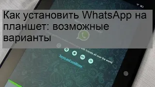 Как установить WhatsApp на планшет: возможные варианты