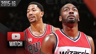 John Wall vs Derrick Rose PG Duel Highlights (2016.03.16) Wizards vs Bulls - ELITE!