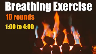 [Wim Hof] Breathing exercise: 10 rounds to reach 4 minutes of breath retention.