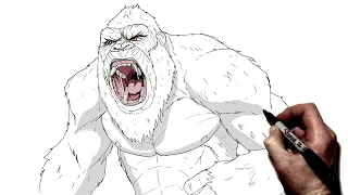 How To Draw Kong (Roar) | Step By Step | G X K New Empire