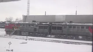 Тепловозы в Бугульме из окна поезда № 354 Пермь - Адлер
