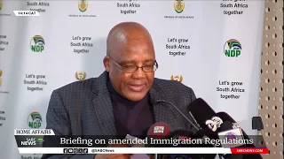 Immigration | Home Affairs Minister Dr Aaron Motsoaledi briefs media on amended regulations