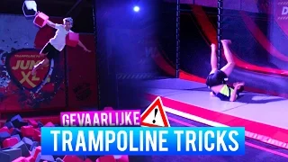 GEVAARLIJKE TRICKS IN TRAMPOLINE PARK - GLOWMOVIES