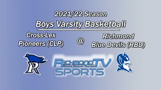 RTV Sports: Boys Varsity Basketball - Cros-Lex Pioneers at Richmond Blue Devils