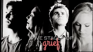 Damon/Elena/Stefan/Caroline || 5 Stages of Grief {+6x15}