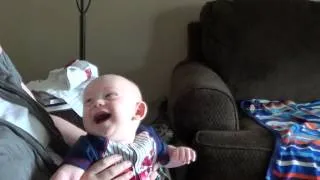 Baby laughing hysterically at fake sneezing!