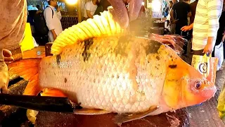 Incredible Giant Mirror Carp Fish Cutting Huge Eggs | Fish Cutting Skills