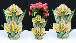 How to make a beautiful flower vase for home decoration | best out of waste