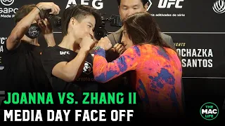 Joanna Jedrzejczyk vs. Zhang Weili Face Off | UFC 275 Media Day