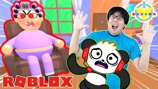 RYAN'S DADDY ESCAPES NEW GRANDMA'S HOUSE WITH COMBO PANDA IN ROBLOX! Let's Play Escape Grandma Obby