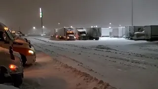 South Dakota blizzard interstate and Wyoming i-80 closed snow storm 2023