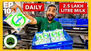 2.5 Lakh Litre Milk Daily | Packet Milk Factory Tour | How Packet Milk is Made | Veggie Paaji