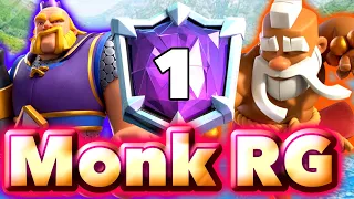 Go Top1 with Monk Royale Giant deck💪-Clash Royale