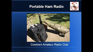 Portable Ham Radio Presentation Thursday night Webex mtg