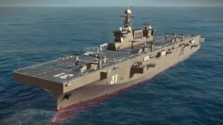 Modern Warships: CN TYPE 075 with 3 Osprey Helicopter | Alpha server