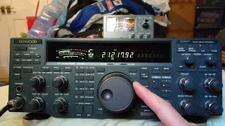 GW0WVL ... Setting up the TS-870 in the spare bedroom .