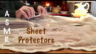 ASMR Page turning sheet protectors/organizing poetry notebook (no talking) crinkly paper