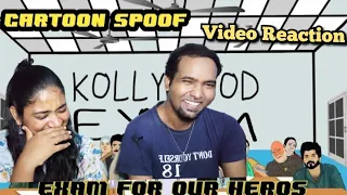 Kollywood Exam Cartoon Spoof📝🤣😅 | Cat Toonz Video Reaction | Tamil Couple Reaction | WHY Reaction