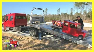 Rollback Hauling The Broke Down Mini Rollback with Powered Ride On Lightning McQueen Car