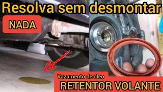 Vazamento de óleo do motor pelo retentor de volante