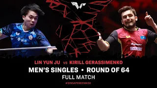 FULL MATCH | LIN Yun-Ju vs Kirill GERASSIMENKO | MS R64 | #SingaporeSmash 2024