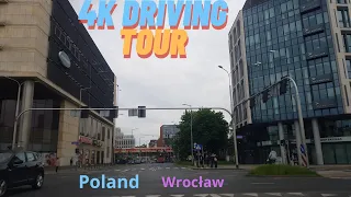 4k Driving tour  in  Wrocław  Poland 🚙