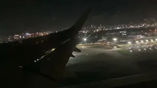 Philippine Airlines A321 night takeoff from Manila