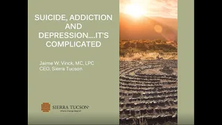 Suicide, Depression, and Addiction, it's complicated