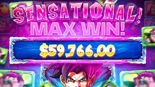 INSANE MAX WIN on *NEW* SAIYAN MANIA Slot!!