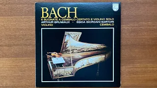 Arthur Grumiaux BWV 1019 J S Bch No 6 in G, Six Sonatas for Viplin Harpsichord