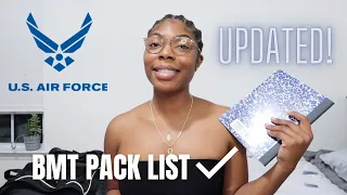 UPDATED AIR FORCE BMT PACK LIST VIDEO 2022 | NIAH SHONTAE