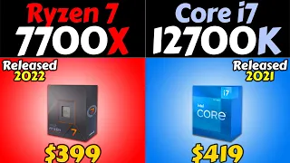 R7 7700X vs i7-12700K | RTX 3080 and RTX 3060 | How Much Performance Difference?