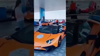 supercars at fuel station ⛽   #shorts #short #millionaire #cars #car #respect #billionaire #viral