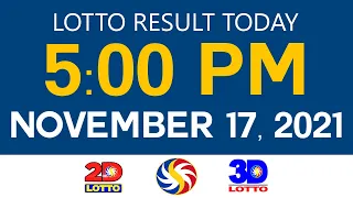 Lotto Results Today November 17 2021 5pm Ez2 Swertres 2D 3D 4D 6/45 6/55 PCSO