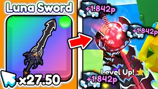 I BOUGHT STRONGEST LUNA SWORD To BEAT World 7 FINAL BOSS in Pull a Sword..