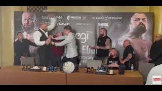 'DONT ****** TALK ABOUT MY MOTHER' -THOR THE MOUNTAIN LOSES IT AGAINST EDDIE HALL IN BRAWL @ PRESSER