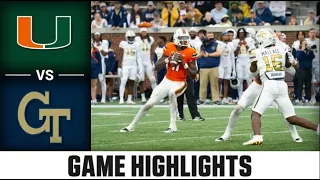 Miami vs. Georgia Tech | ACC Football Highlights (2022)