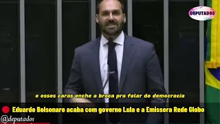 Eduardo Bolsonaro acaba com governo Lula e a Emissora Rede Globo #globolixo