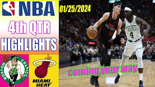 Miami Heat vs Boston Celtics  Game Highlights 4th QTR Jan 25, 2024 | NBA Highlights 2024