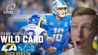 Brit Reacts To Los Angeles Rams vs. Detroit Lions Game Highlights | NFL 2023 Super Wild Card Weekend
