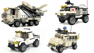 How to Build 4 Amazing Military  LEGO sets - Qman Thunder Mission