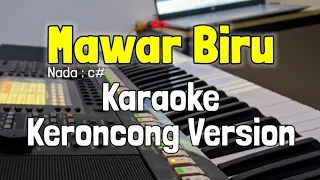 MAWAR BIRU - Karaoke keroncong Version | Nada wanita