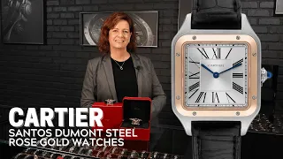 Cartier Santos Dumont Steel Rose Gold Watches Review | SwissWatchExpo
