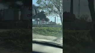 В Бердске на одной из площадок химзавода пожар