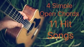 4 SIMPLE OPEN CHORDS 11 HIT SONGS "BOLLYWOOD MASHUP" EASY GUITAR LESSONS