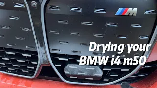 Drying your BMW i4 m50