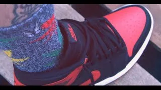 2013 Air Jordan Retro 1 BRED on foot review - Good Looks